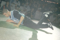 Crazy Legs doing footwork routine at UK Championships 1996